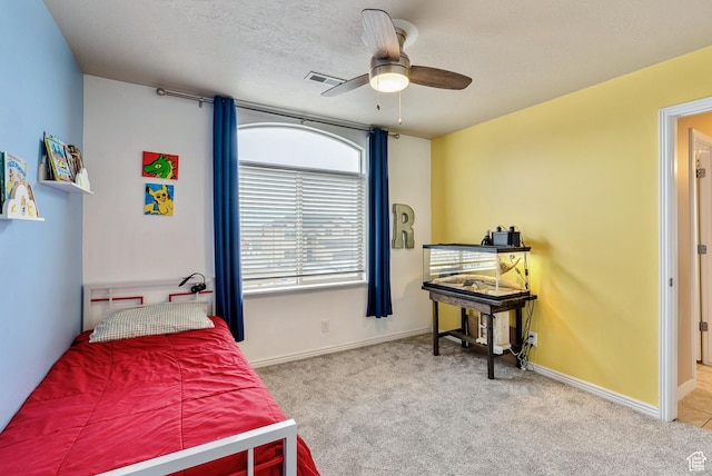 693 N Devonshire Dr, Saratoga Springs, UT 84045 - carpeted bedroom featuring ceiling fan and a textured ceiling