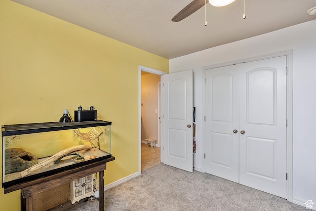 693 N Devonshire Dr, Saratoga Springs, UT 84045 - miscellaneous room with light carpet and ceiling fan
