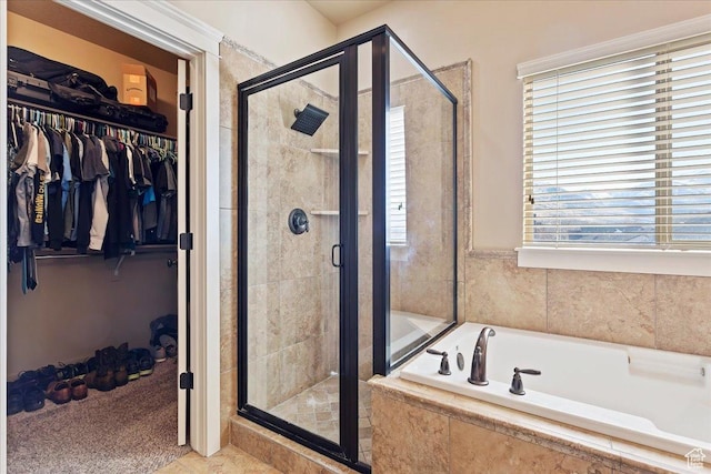 1321 Highland Blvd N, Brigham City, UT 84302 - full bath with a spacious closet, a stall shower, and healthy amount of natural light