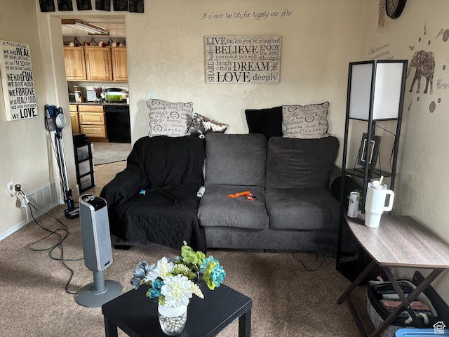 43 W Center, Centerfield, UT 84622 - carpeted living area with a textured wall and baseboards