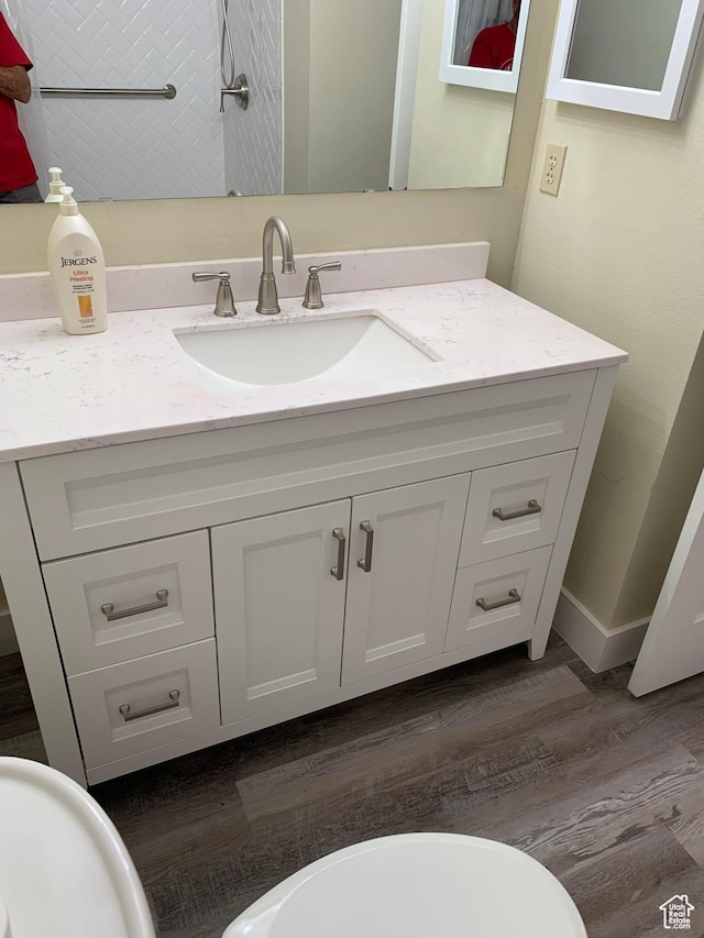 685 W 2550 S, Price, UT 84501 - bathroom featuring vanity, wood-type flooring, and toilet