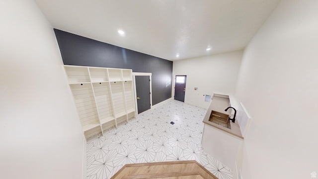 interior space featuring sink