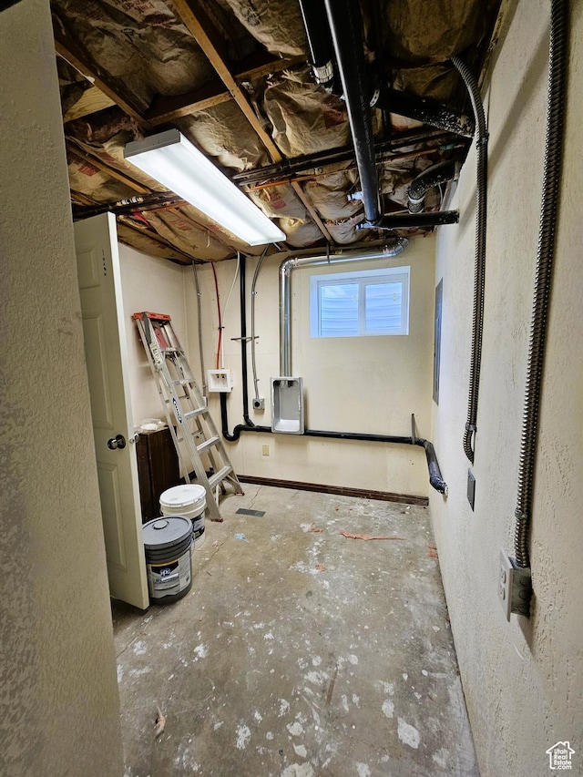 view of basement
