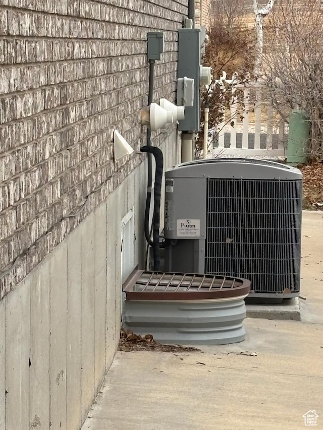 exterior details with central air condition unit