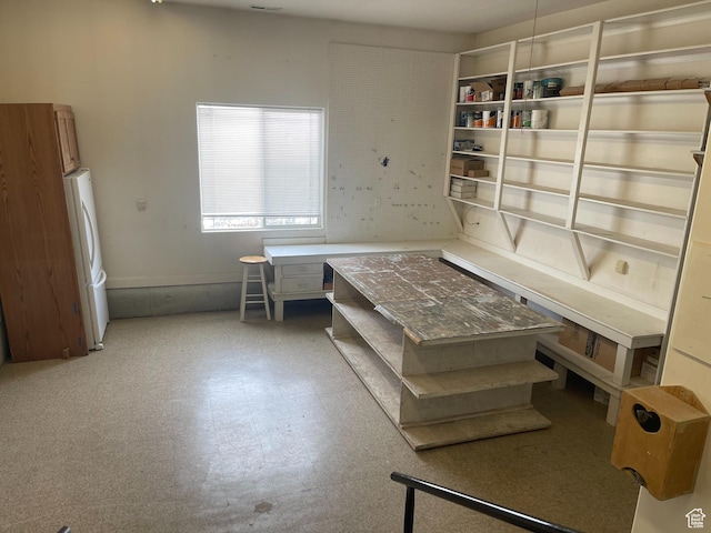 interior space with tile patterned floors