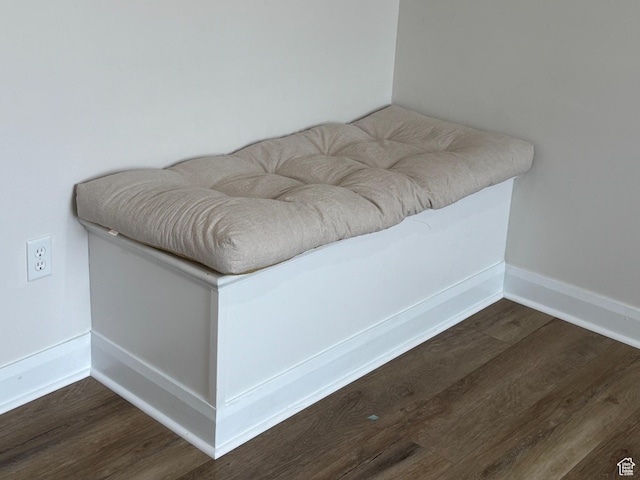 interior details with baseboards and wood finished floors