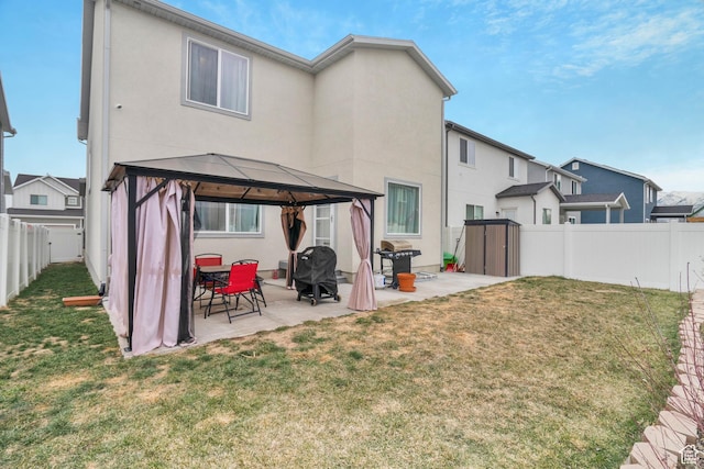 3529 W 4150 S, West Haven, UT 84401 - rear view of property featuring a gazebo, a yard, and a patio area
