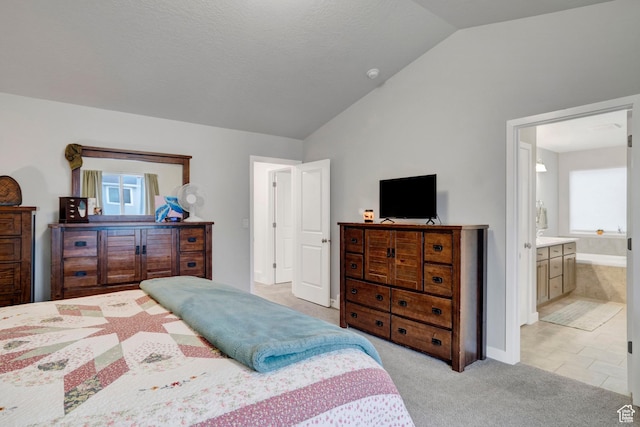 3529 W 4150 S, West Haven, UT 84401 - bedroom with multiple windows, ensuite bath, vaulted ceiling, and light colored carpet