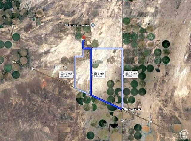 1980 W 3600 N, Beryl, UT 84714 - map of property location with property boundaries highlighted