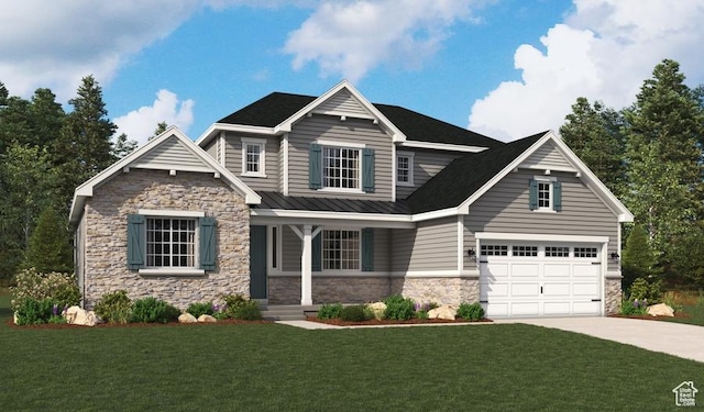 891 W Fallow Dr Unit 211, Saratoga Springs, UT 84045 - craftsman inspired home featuring a garage and a front yard