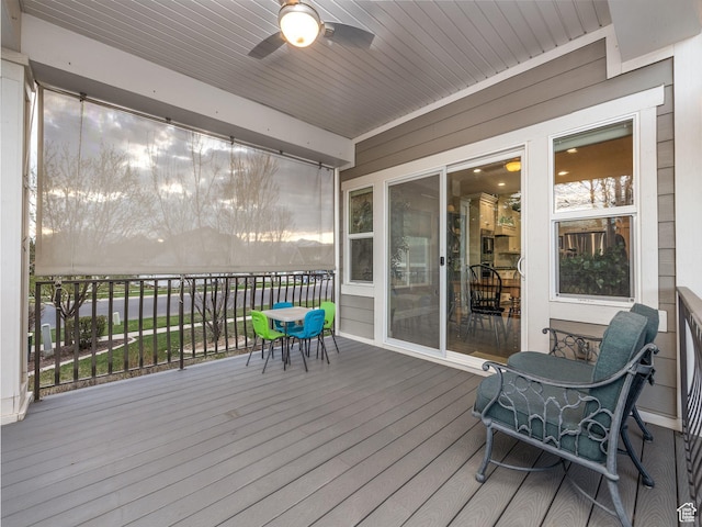 2654 E Water Wheel Ct, Heber City, UT 84032 - wooden deck with ceiling fan