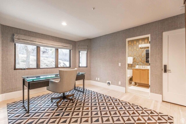 1555 Aerie Cir, Park City, UT 84060 - office with hardwood / wood-style floors