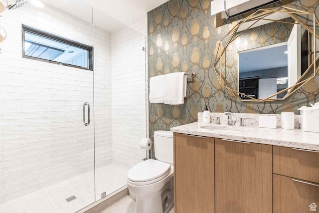 1555 Aerie Cir, Park City, UT 84060 - bathroom with vanity, toilet, and an enclosed shower