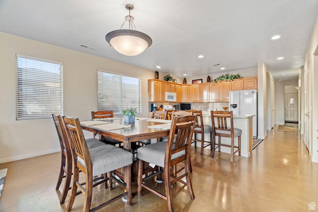 view of dining room