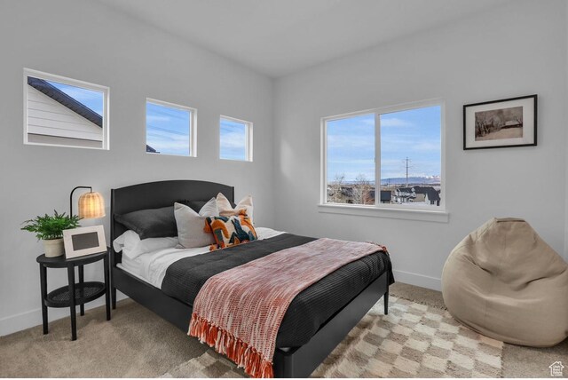 view of carpeted bedroom