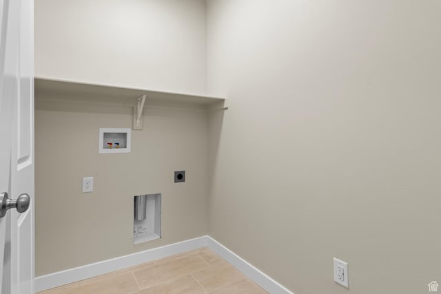11878 S Golden Pine Ln, Riverton, UT 84065 - laundry room featuring electric dryer hookup, washer hookup, and light tile patterned floors