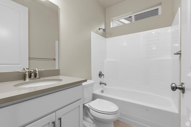 11878 S Golden Pine Ln, Riverton, UT 84065 - full bathroom featuring vanity, shower / washtub combination, and toilet