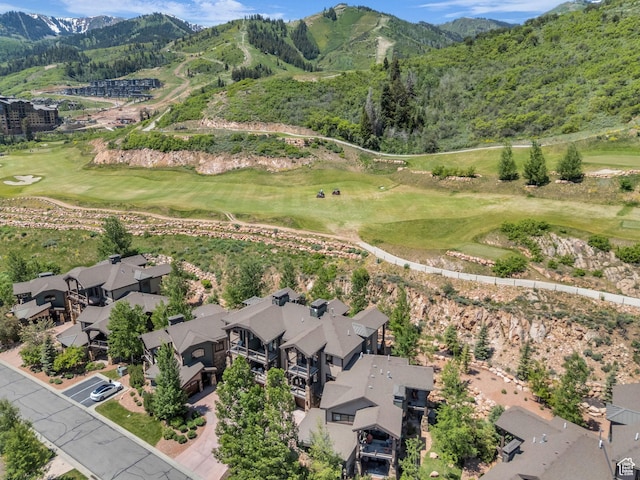 4163 Fairway Ln Unit B-4, Park City, UT 84098 - aerial view of property and surrounding area with a mountainous background and a golf course