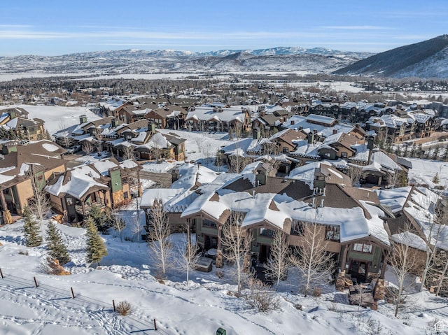 4163 Fairway Ln Unit B-4, Park City, UT 84098 - snowy aerial view with a mountain view