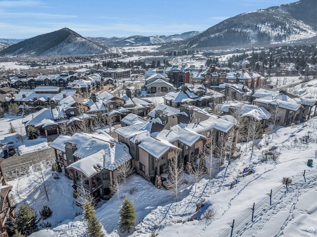 4163 Fairway Ln Unit B-4, Park City, UT 84098 - snowy aerial view featuring a mountain view