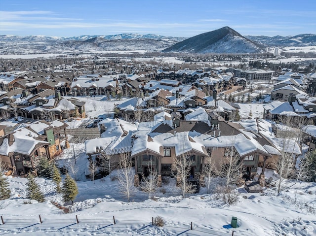 4163 Fairway Ln Unit B-4, Park City, UT 84098 - snowy aerial view with a mountain view