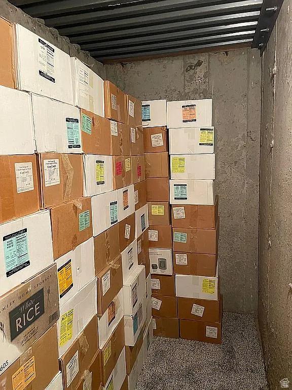 view of storage area