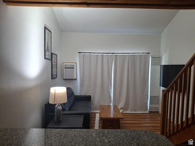 2255 Sidewinder Dr Unit 621, Park City, UT 84060 - interior space with dark hardwood / wood-style flooring and a wall mounted AC