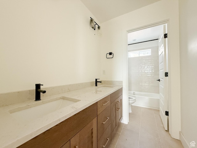 5330 N Springview Ct Unit 105, Lehi, UT 84043 - bathroom with double vanity and tile patterned flooring