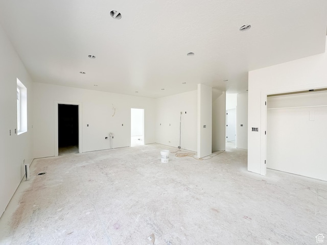 view of spare room