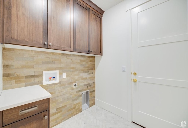 1292 S 1220 E, Salem, UT 84653 - laundry room with hookup for an electric dryer, cabinet space, hookup for a washing machine, and baseboards