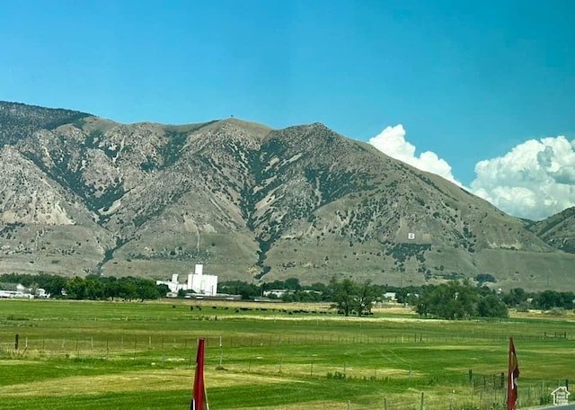 mountain view featuring rural landscape and agricultural land