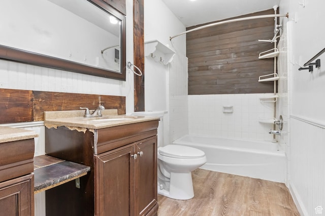 506 S 330 E, American Fork, UT 84003 - full bathroom with bathing tub / shower combination, vanity, toilet, and wood finished floors