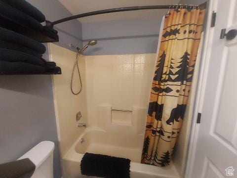 286 W Eagles Roost St Unit A108, Brian Head, UT 84719 - bathroom featuring toilet and shower / bath combo