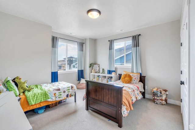 668 W Leroy Cir, Saratoga Springs, UT 84045 - bedroom with visible vents, carpet, multiple windows, and baseboards