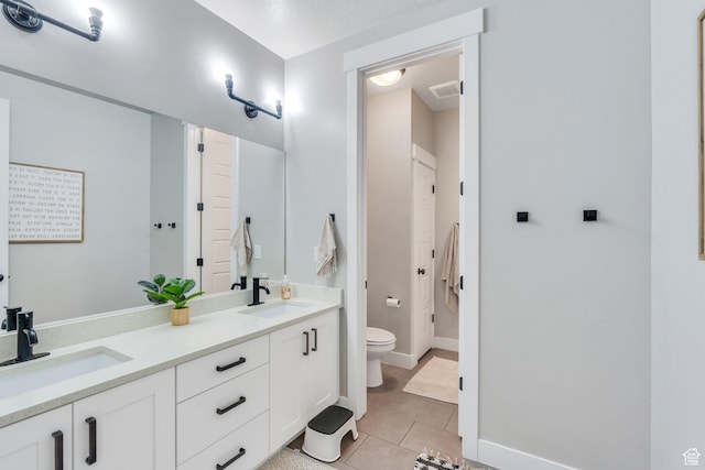 668 W Leroy Cir, Saratoga Springs, UT 84045 - full bath with toilet, a sink, double vanity, and tile patterned flooring