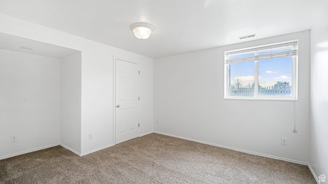 view of carpeted empty room
