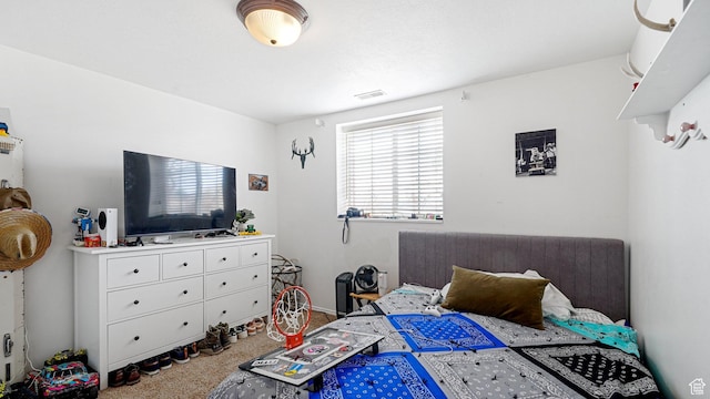 bedroom with carpet floors
