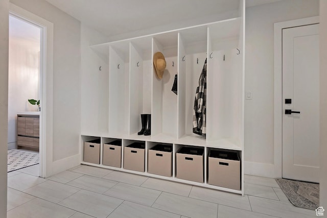 mudroom with baseboards