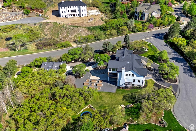 bird's eye view with a residential view
