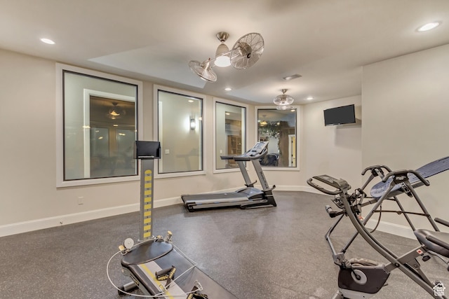 view of exercise area