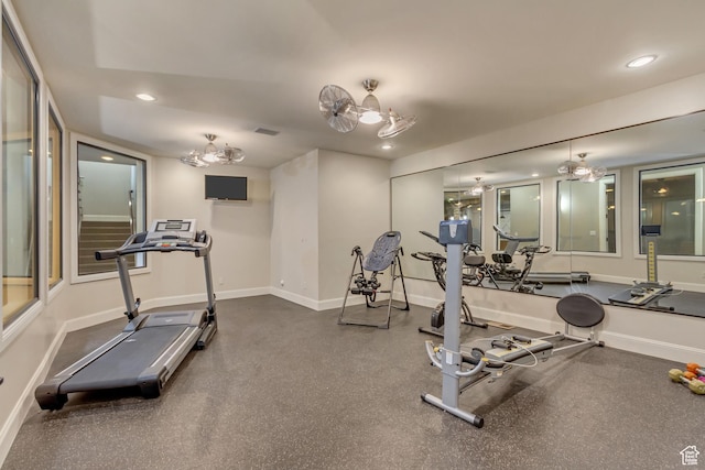 view of exercise room