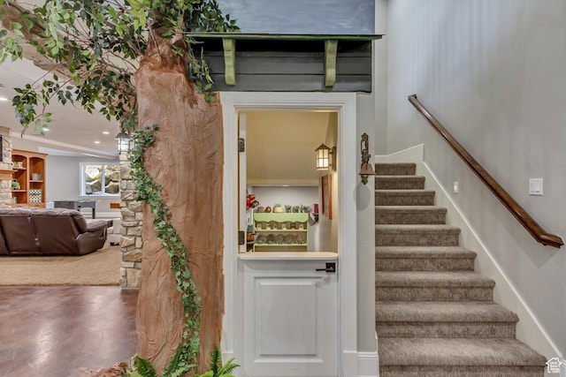 view of stairway