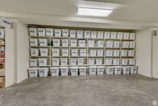 view of storage area