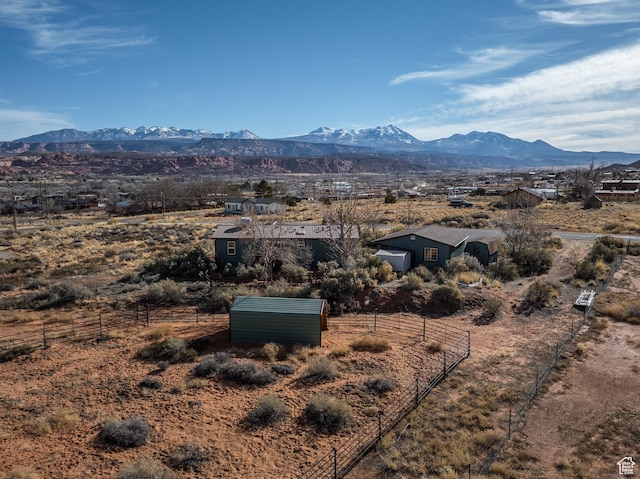 mountain view featuring a rural view