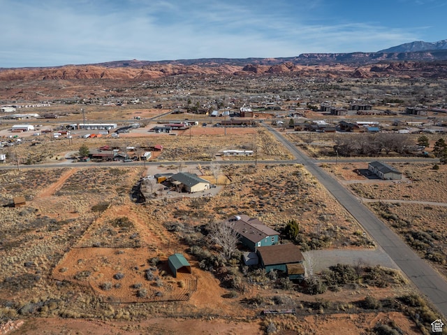 aerial view featuring a mountain view