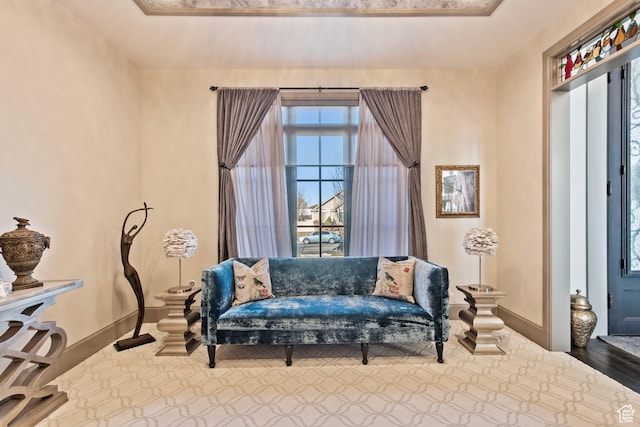 9632 N 5650 W, Highland, UT 84003 - sitting room with hardwood / wood-style flooring and plenty of natural light