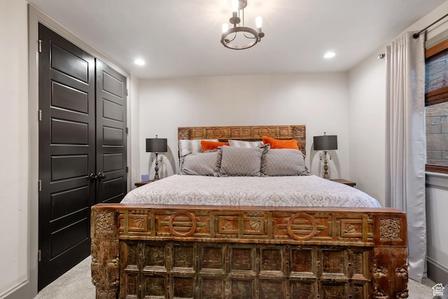 9632 N 5650 W, Highland, UT 84003 - carpeted bedroom with an inviting chandelier