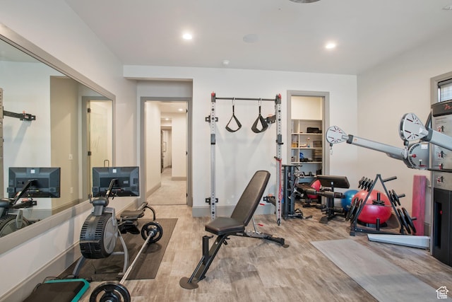 9632 N 5650 W, Highland, UT 84003 - exercise area with light wood-type flooring