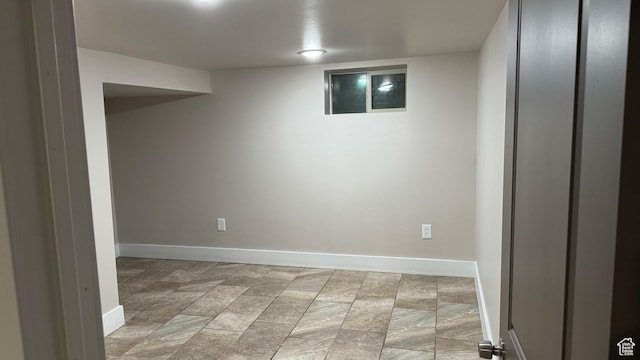 view of basement