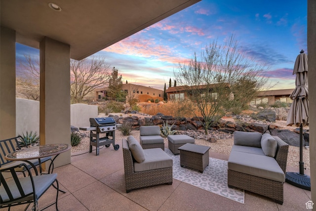2090 N Tuweap Dr Unit 56, St George, UT 84770 - view of patio with outdoor lounge area and grilling area